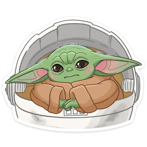 Стикер Мандалорец Малыш