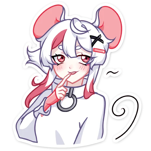 Стикер Мауси в кофте