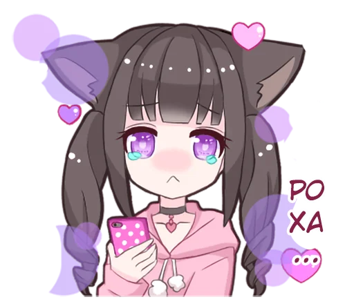 Стикер Menhera cat