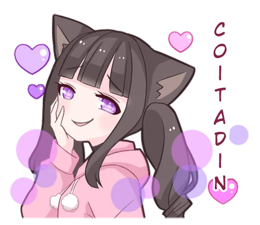 Стикер Menhera cat