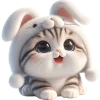 Эмодзи Мяу кролик