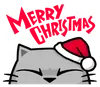 Стикер Meow ! Merry Christmas & Happy New Year