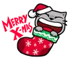 Стикер Meow ! Merry Christmas & Happy New Year