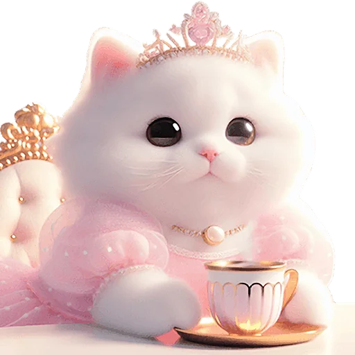 Стикер Мяу принцессы