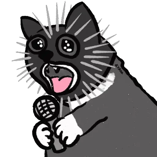 Стикер Metal cat