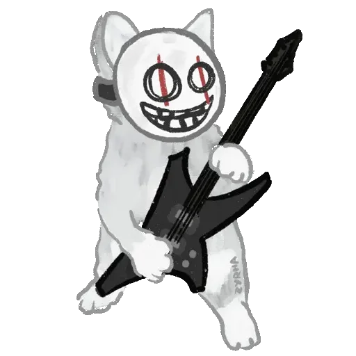 Стикер Metal cat