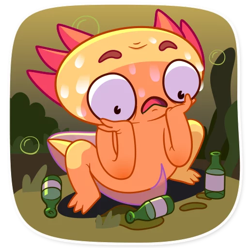Стикер Mexican Axolotl