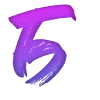 Эмодзи Фиолетовые буквы