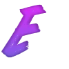 Эмодзи Фиолетовые буквы