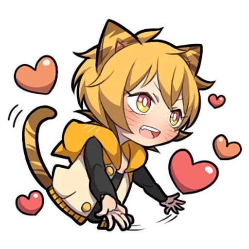 Стикер Милый тигрёнок