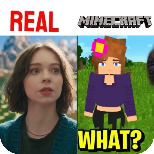 Стикер Minecraft Real Life