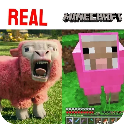 Стикер Minecraft Real Life