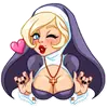 Стикер Naughty Nun