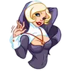 Стикер Naughty Nun