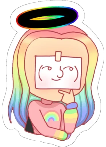 Стикер Ульяна Rainbow