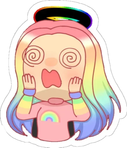 Стикер Ульяна Rainbow