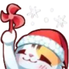 Эмодзи новогодний кот₊ 🎄 ୨ ୨