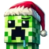 Эмодзи Новогодний крипер