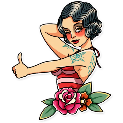 Стикер Tattoo Girl