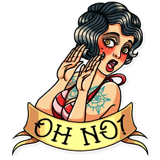 Стикер Tattoo Girl