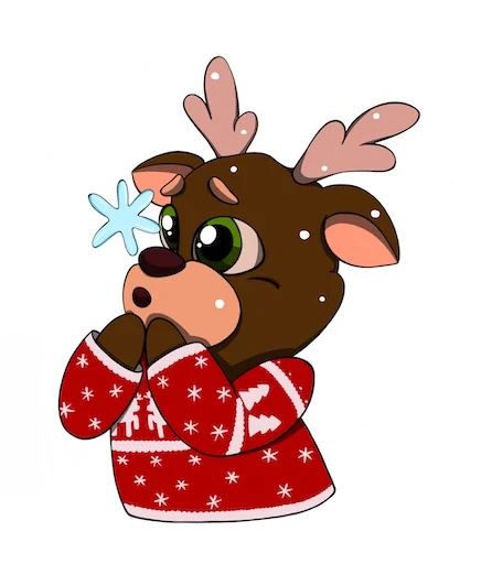 Стикер Оленёнок