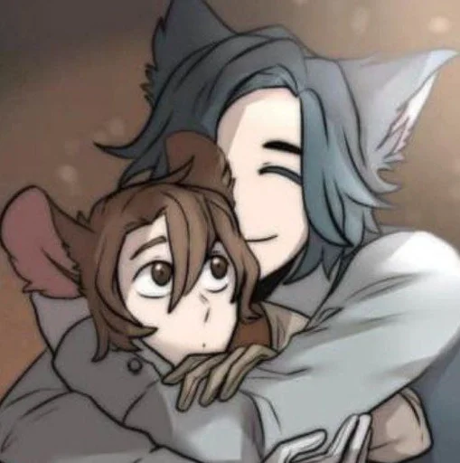 Стикер Хуманизированные Том и Джерри