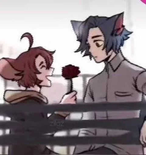 Стикер Хуманизированные Том и Джерри