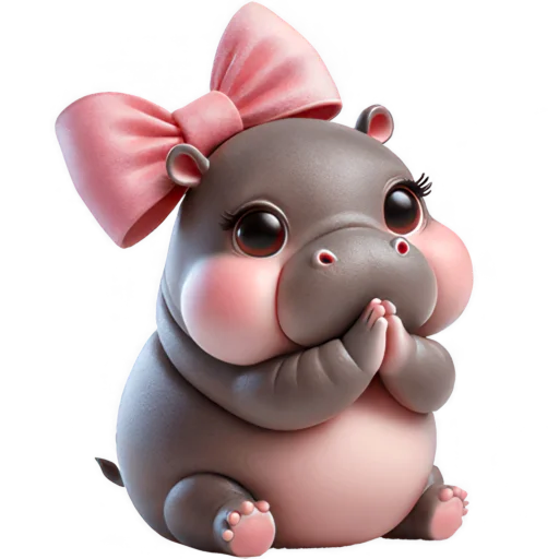 Стикер Парная бегемотка