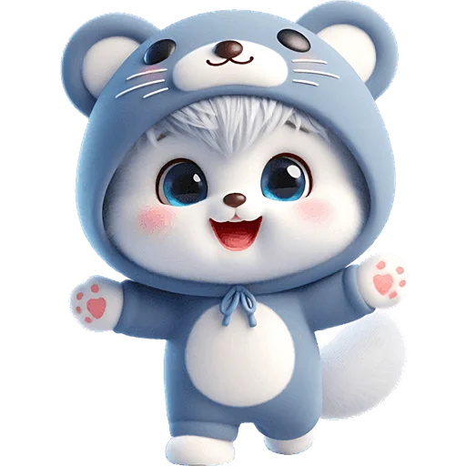 Стикер Пушистые мишки