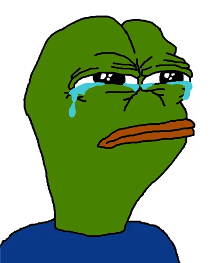 Стикер Pepe Crying?