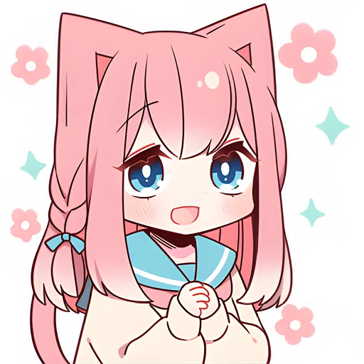 Стикер Розовая киса