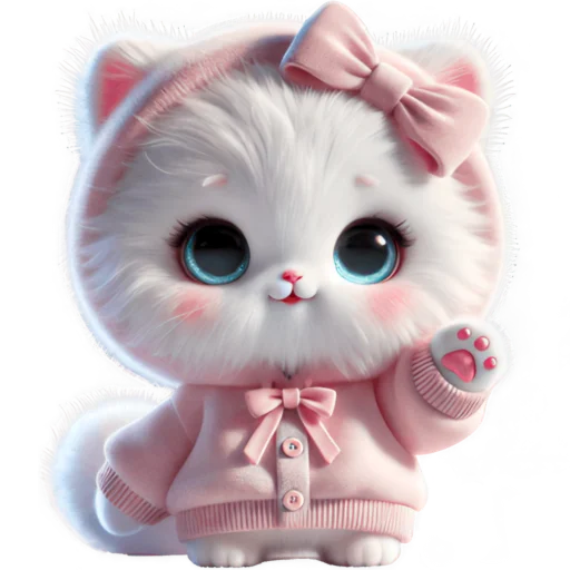 Стикер Розовая киса