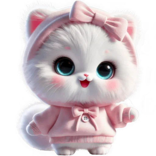 Стикер Розовая киса