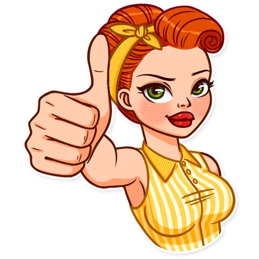 Стикер Pin up Girl