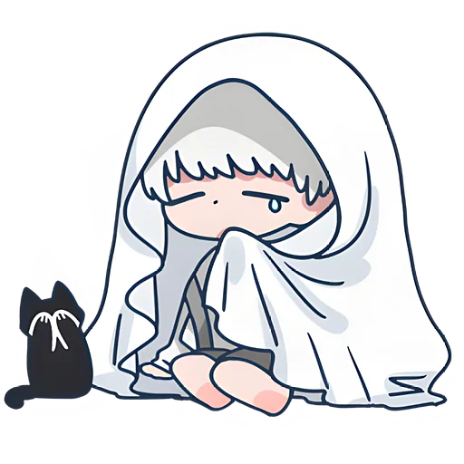 Стикер Мини призрак