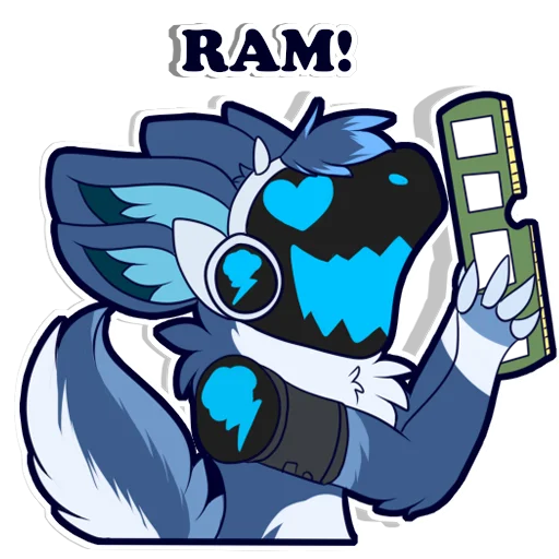 Стикер Zephy The Protogen