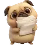Эмодзи Милый Мопс