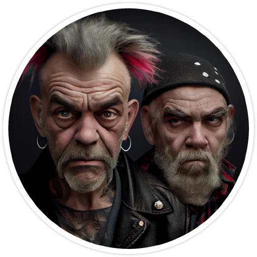 Стикер Old Punk