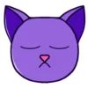 Эмодзи purple cat