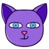 Эмодзи purple cat