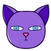 Эмодзи purple cat