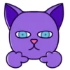 Эмодзи purple cat