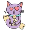 Стикер Purple Cat