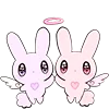 Эмодзи Rabbit And Girl Pink