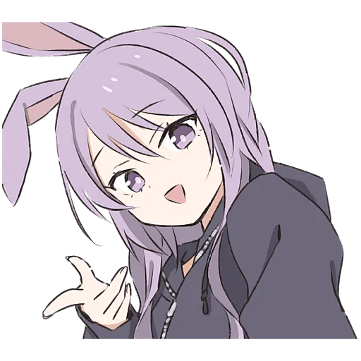 Стикер Фиолетовая зайка