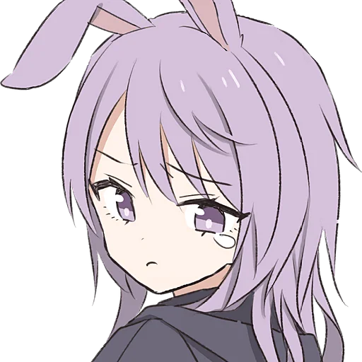 Стикер Фиолетовая зайка