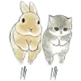 Эмодзи Котята и Кролики