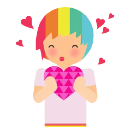 Стикер Rainbow for people