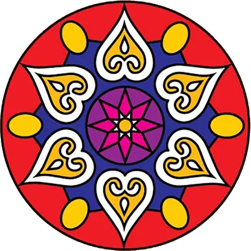 Стикер Rangoli (alpona)