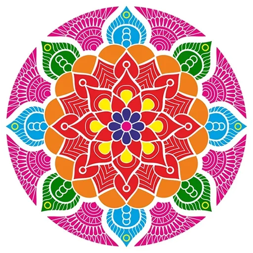 Стикер Rangoli (alpona)